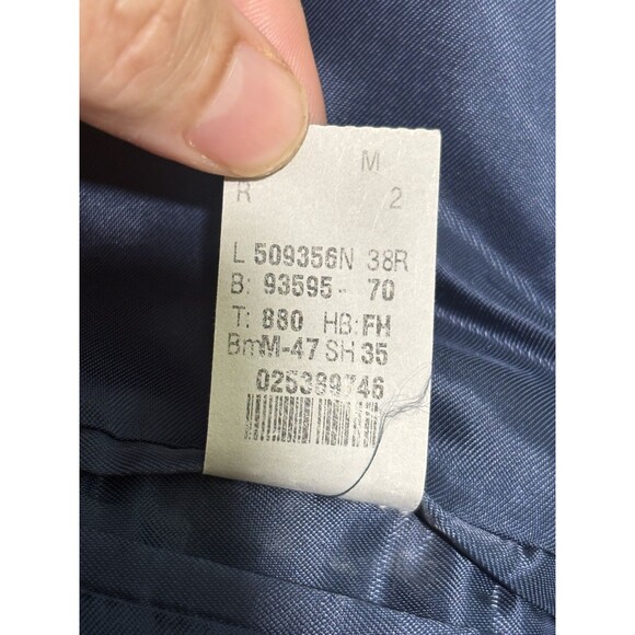 Lauren Ralph Lauren Blazer Men's 38R Blue Plaid 100% Wool 2-Button Suit Jacket - Picture 10 of 11